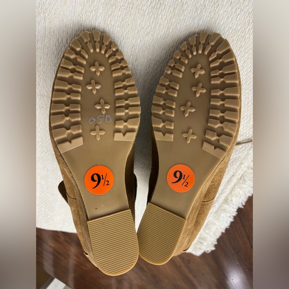 Nine West Suede Booties Size 9.5 Brown Wedge Heels Boho Preppy Fall Festival NWT - Picture 8 of 11